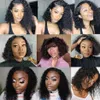 Krótka woda kręcona koronkowa peruka przednia Brazylijska Brizill Włosy z włosami dla niemowląt Remy Curl Bob Pre ​​Stucked For Black Women 8 10 12 14Inch4629828