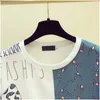 Summer Tops Vintage Print Loose T Shirt Women Short Sleeve Tee Femme Chiffon tshirt 210720