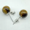 Reiki Healing Crystal Stone Stud Chakra Rose Opal Tiger Eye Earrings Wholesale Women Jewelry