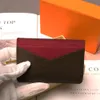 Kortplånbok för män Kort Miniplånbok Kredithållare Äkta läder Clutch Dam Clutch Designer Pengar Myntväska För Födelsedagspresent
