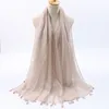 Women's Cotton Linen Viscose Hijab Scarf Tassel Soft Shawl Tassel Fashion Muslim Headband Long Wraps Muffler Pashmina Bandanas