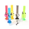 Plastic Acrylic Hookahs Bong Smoking Water Pipe Tobacco Herb Cigarette Filter Hand Pipes 210MM Shisha Tool Accessories Bubbler