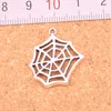 Charms Spider Cobweb Antique Pendants,Vintage Tibetan Silver Jewelry,Diy Jewelry Accessories For Bracelet Necklace 17x14mm