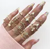 Vintage Bohemian Midi Finger Rings Set per le donne Beach Diamond Drop Elephant Gemstone Crystal wedding Knuckle Rings Boho Fashion Jewelry in Bulk