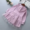 2-6 años Vestido de niña de algodón de alta calidad Primavera Otoño Casual Niño activo Ropa para niños Niñas Princesa con capucha 210615