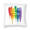 Coussin décoratif oreiller solide ours fierté drapeau luxe jeter couverture chambre décoration de la maison Gay LGBT GLBT coussin couvre velours Fab1449784