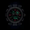 Smael Top Luxury Klockor Män Dual Display Watch Vattentät Sport Armbandsur Mens Militär Army Klocka Man 1921 Relogio Masculino 220212