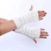 Femmes Mitaines Gants De Mode Creux Tricoté Hiver Automne Fitness Gants Filles Femmes Main Chaud Mitaines Manches En Plein Air