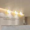 Arte moderna a cavo lungo comodino lampada appesa lampada acrilica sconces bar camerette per ufficio luci a sospensione bianca calda luce bianca