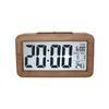 Other Clocks & Accessories Wooden Digital Alarm Clock Smart Night Light With Snooze Date And Temperature Switchable Time