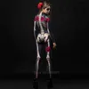 Rose Skeleton Volwassen Kinderen Scary Kostuum Halloween Jurk Cosplay Sexy Jumpsuit Carnaval Party Dames Meisjes Rompert Dag van de Dood Y0903