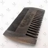 MOQ 50 PCS Premium Tuction Logo Hair / Beard Comb Black Wood Men Men Fine Teath Worasse Ebony Blackwood Hairs Combs Combs