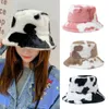 Fashion Summer Cow Pattern Women Bucket Hat Outdoor Sun Lady Panama Cap Zebra Female Fisherman Flat Hats Double Side Sun Caps Y220301