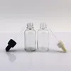 5 ml 10 ml 15 ml Glastropfflaschen 30 ml transparente E-Flüssigkeit leere Flasche mit Gummikappe Glasrohr 448 S2