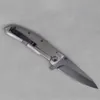 2200 Сетка Ассистерский нож 8CR13MOV 58HRC Лезвие Сталь серая Ручка Черная равняя кромка EDC Карманные ножи коллекция ножей