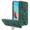 Magnetische kaart slot dia camera push raam bescherming gevallen voor Redmi Note 8 9 10 11 POCO M3 X3 NFC OPPO A54 A74 A94 A16 A16S A55 Realme C20 C21 MOTO E7 POWER G9 G10 G30