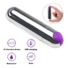 Elementy masażu Uaktualnienie Silne wibracje Mini Bullet Wibrator Sex Zabawki Dla Kobiet 10 Spead Waterproof G-Spot Massager USB Akumulator