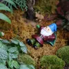 5pcsミニガーデンノーム彫像妖精の庭のノームセットミニチュア図形の小さな庭のノーム