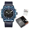 LMJLI - Męskie zegarki Top Marka Naviforce Fashion Sport Watch Mężczyźni Wodoodporny Zegarek Kwarcowy Wojskowy Zegarek Z Pudełkiem Na Sprzedaż