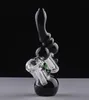 Stokta Nargile Siyah Cam Boru Bubbler Sigara Borular Su Bong Yağ Dab Rigs