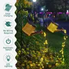 Lâmpadas solares LED Cachoeira Jardim Luz Ao Ar Livre Decorativo Decorador Pode Sorte Fada Luzes Quintal Garland Tree Decor Luminária