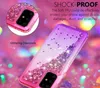 Cas diamantés liquides pour Galaxy S20 Ultra plus A51 A71 A30S A40S A50S TPU Douce TPU Dégatales Bling Bling Quicksand Prestige Couvercle arrière chromé