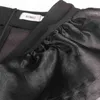 Women Tops Sexy V Neck Plus Size Summer Blouse Black Short Sleeve Patchwrok Clubwear Evening Occasion Top Shirts Drop XL 210527