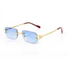 Vintage Glasses Frame Men Sunglasses Gold Rimless Eyeglasses for Woman Anti Reflective Clear Lens Prescription Spectacles 9801 French