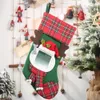 Christmas Stockings with Photo Frame Buffalo Plaid Kids Gift Bags Holiday Party Xmas tree Fireplace Decor PHJK2109