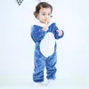 Baby flickor pojkar kläder dinosaurie baby romper pajamas lejon huva mameluco bebe vinter djur kostymer roupa de bebe drop 219649246594