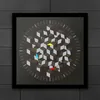 Art graphique moderne Design hexagone Table horloge murale décor minimaliste plaque tournante horloge intelligente aiguilles architecte nouveauté montre H1230