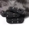 12A Super Double Drawn Bone Straight Human Hair Weaves 3 Bundles Natural Color Thick Ends