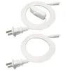 T5 T8 Tube Light Fixture LED Cord Switch 3Pin Lamp Connecting Wire Holder Socket Fittings Cables White Color 1FT 2FT 3.3FT 4FT 5FT 6 FT 6.6FT 100 Pack Oemled