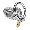 Cockrings Lockable Penis Lock Stainless Steel Cock Cage Metal Ring Sex Toys for Men S M L 1123