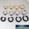 Hoop & Huggie SaYao 2 Pieces 5mm Thickness Gold Stainless Steel Earring Cute Big Circle Earrings Jewelry Men Women Gift