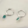 ANDYWEN 925 argent Sterling or Labradorite vert goutte boucle d'oreille bijoux fins Rock Punk Piercing espagne tendance été 210608