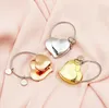 NEWMetal Heart Shaped Keychain Lovers A Couple Wire Key Ring Charms Accessories Wedding Party Favor Gift RRD12927