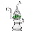 9,3 tums Klein Recycler Oil Rigs glas vatten Bongs rökning rör feb ägg bong funktion vattenrörsrökning med 14mm banger