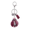 Högkvalitativ dropplegering Keychain Chaveiro Drop Oil Glaze Liten Söt röd Rosa Ladybug Keychain Kvinnor Stainless Key Ring