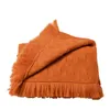 Cobertores Retro nórdico de malha nórdica Cama de cor sólida Toalha final Sofá macio joga qualidade de inverno