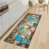 "Hem" Tryckt trä mönster golv mattor för vardagsrum tvättbar sovrum matta hem inredning kök matta välkomst matta
