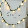 Strings 10/20 Leds Rose Flower Led Fairy String Lights Battery Powered Wedding Valentine's Day Event Party Garland Decor Luminaria