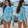 с длинным рукавом zip rash guard