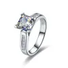 Brillante Bridal Sets Genuine 2Ct Diamond Engagement for Women Pure Platinum 950 Ring Best Gift