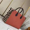 luxury Latest Styles top quality Wild at Heart series On the go tote bags designers handbags Cow leather embossed leopard print mo324T