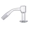 Bezproblemowe w pełni spoiny akcesoria do palenia Terp Slurper Conowed Enger Quartz Banger 10mm 14mm Męski Joint Blender Spin Glass Gwóźdź 45 90 Stopni FWQB06