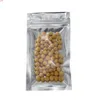 7x13cm alumínio ziplock transparente saco de plástico por atacado sacos de prova chell transparente para alimentos a granel embalagem zíper armazenamento baghigh quatity