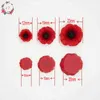 Set of 100pcs Chic Resin Red Poppy Flower Artificial Flatback Embellishment Cabochons Cap for Home Decor 12-23mm 211108