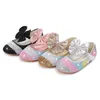 Niñas Princesa Primavera Otoño Cuero Cristal para niños Fondo suave antideslizante Zapatos individuales Tamaño 24-37 210306