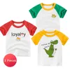 3 stuks / partij Kinderen Jongen T-shirts Kleding 100% Katoen Korte Mouw Tee Tops Baby Meisjes Dichtsluitende Shirts Kinderen Onderhokken